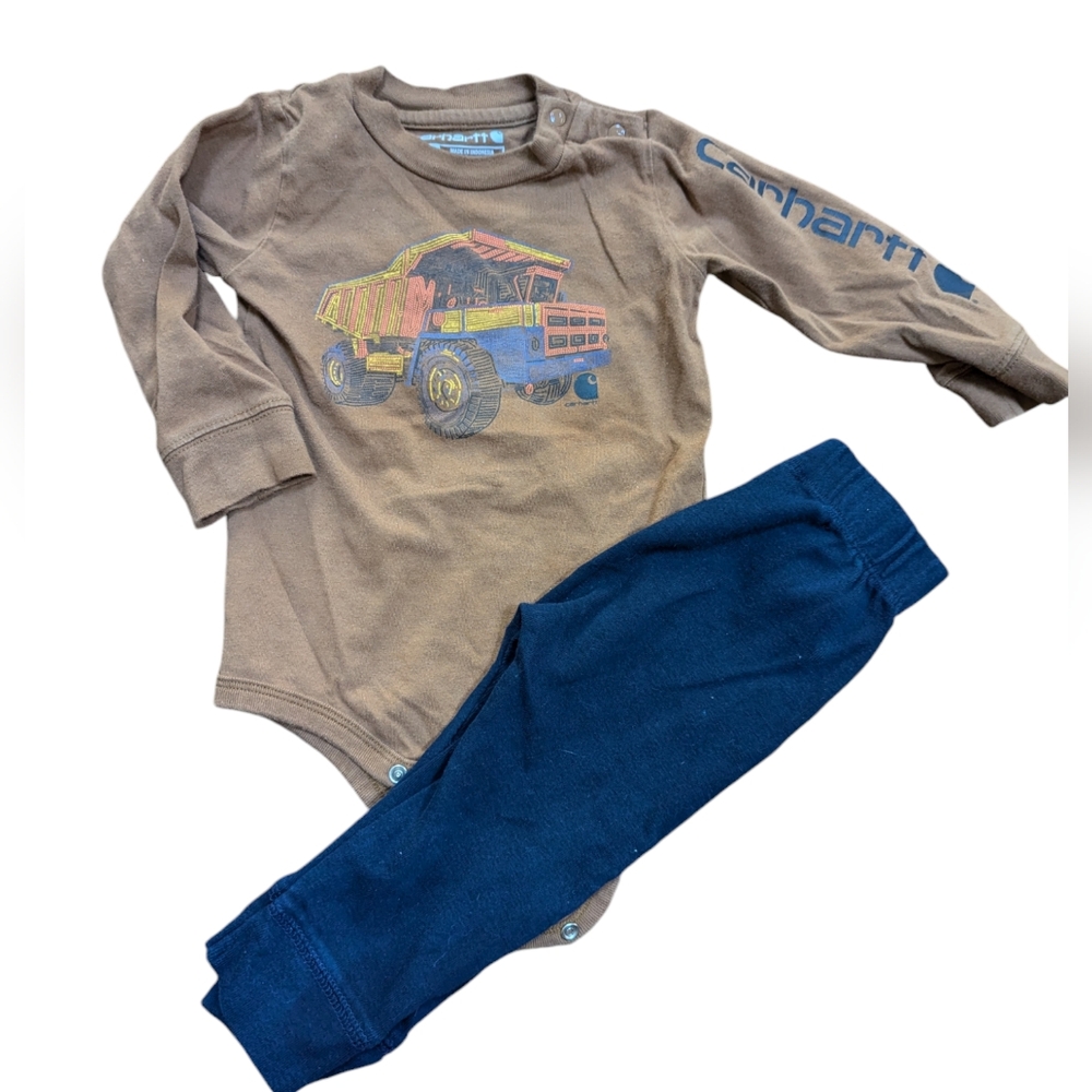 5 for $10 Carhartt onesie and Carter's pants outfit